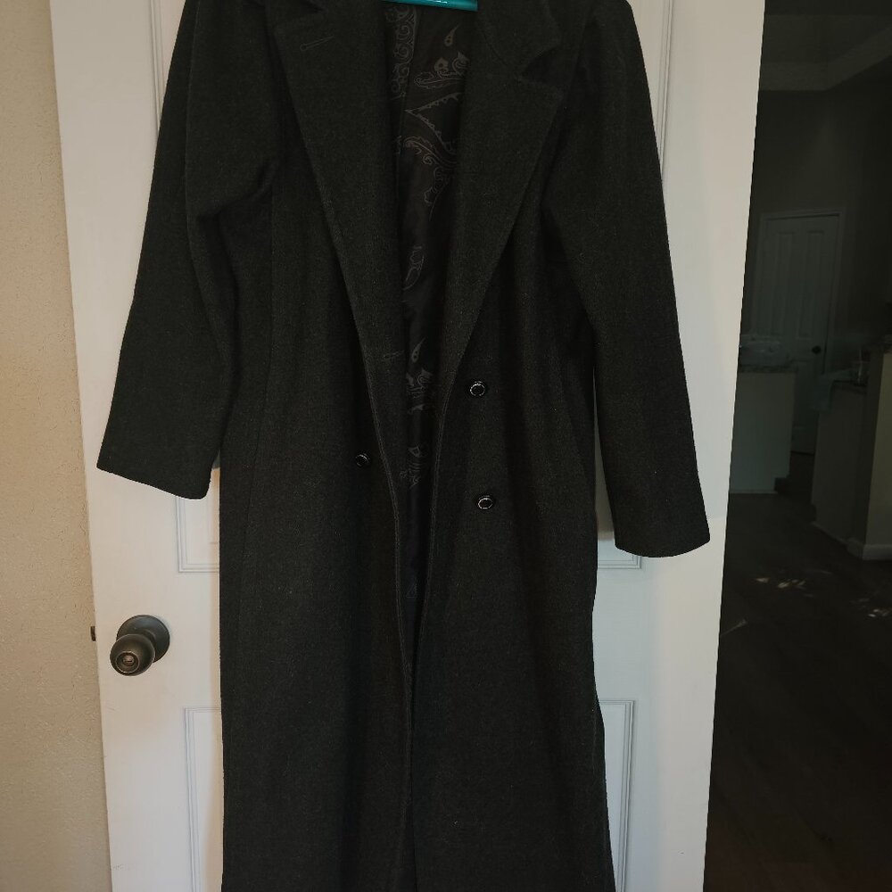 Jofeld Gray Full Length Wool Coat Size 12
